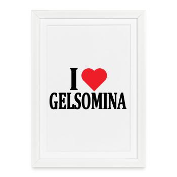 t-shirt J’adore l’idée cadeau Gelsomina - Affiche encadrée (27 × 37 cm) - blanc - Devant