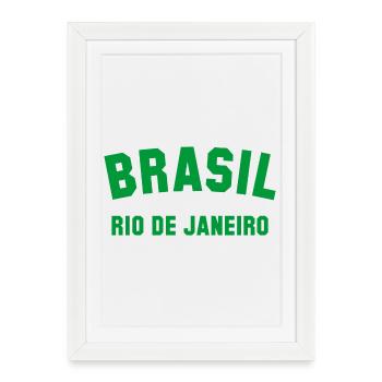RIO DE JANEIRO, BRÉSIL - Affiche encadrée (27 × 37 cm) - blanc - Devant
