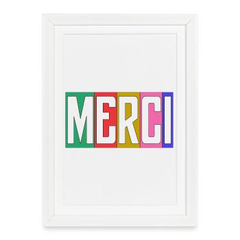 THANK YOU. THANKS. ANNIVERSARY. BIRTH. RETIREMENT. - Framed poster (27 × 37 cm) - white - Front