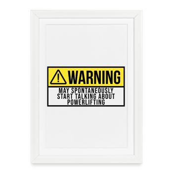 Powerlifting Powerlifting Powerlifting - Affiche encadrée (27 × 37 cm) - blanc - Devant