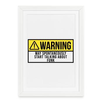 Funk Funk Funk - Affiche encadrée (27 × 37 cm) - blanc - Devant