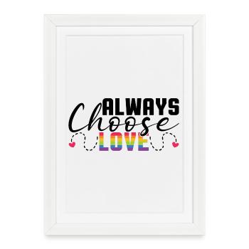 Mois de la fierté LGBT - Love is Love - Affiche encadrée (27 × 37 cm) - blanc - Devant