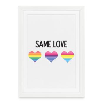 LGBTQ Pride Month - Same Love - Framed poster (27 × 37 cm) - white - Front