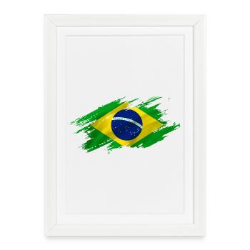 Brazil - Framed poster (27 × 37 cm) - white - Front