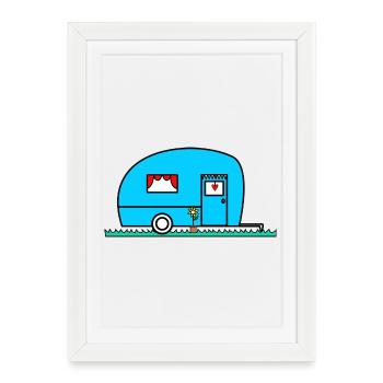 CAMPING. CAMP. I CAN'T. HUMOR. HOLIDAY - Framed poster (27 × 37 cm) - white - Front