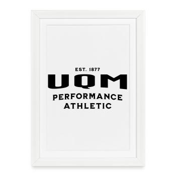 UQM Athletic-Performance Sportswear - Framed poster (27 × 37 cm) - white - Front