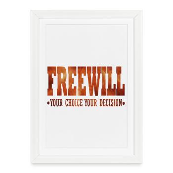 FreeWill - Framed poster (27 × 37 cm) - white - Front