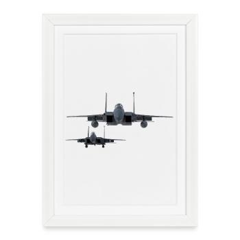 F-15 - Affiche encadrée (27 × 37 cm) - blanc - Devant