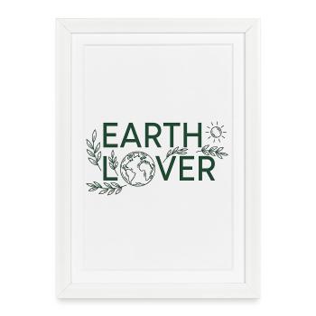 Earth Lover Soin de la planète - Affiche encadrée (27 × 37 cm) - blanc - Devant