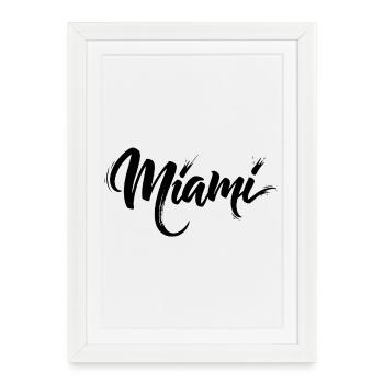 Miami - Affiche encadrée (27 × 37 cm) - blanc - Devant