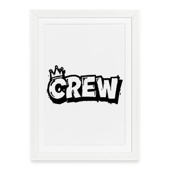 Crew Graffiti - Framed poster (27 × 37 cm) - white - Front