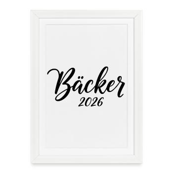 Baker 2026 – Craft Design - Framed poster (27 × 37 cm) - white - Front