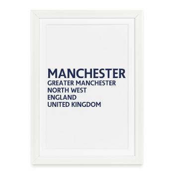 Manchester – Angleterre Lyrique - Affiche encadrée (27 × 37 cm) - blanc - Devant