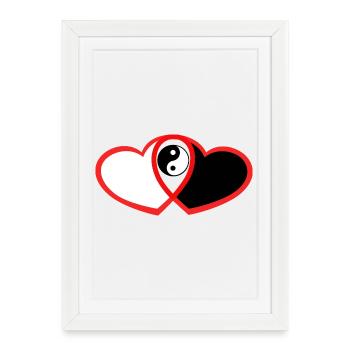 Amour sans être - Affiche encadrée (27 × 37 cm) - blanc - Devant