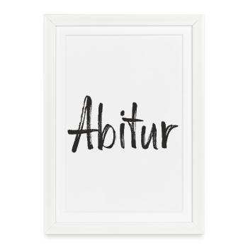Abitur Text Design - Framed poster (27 × 37 cm) - white - Front