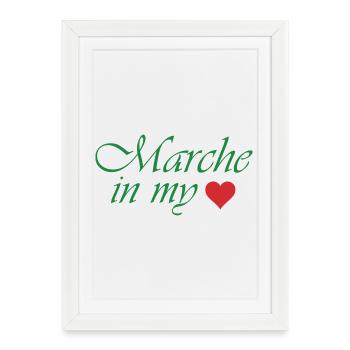 Marche in My Heart - Framed poster (27 × 37 cm) - white - Front