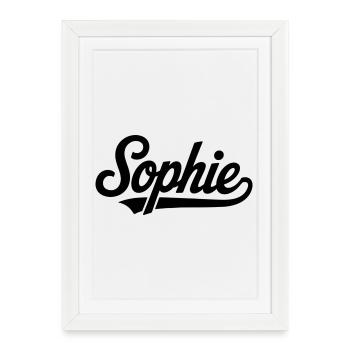 Nom de Sophie : premier famille de famille - Affiche encadrée (27 × 37 cm) - blanc - Devant
