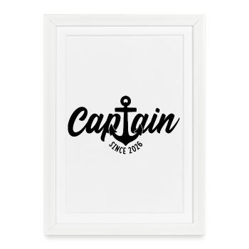 CAPTAIN SINCE 2026 - Framed poster (27 × 37 cm) - white - Front