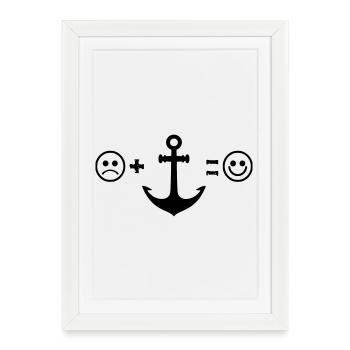 Anchor - Framed poster (27 × 37 cm) - white - Front