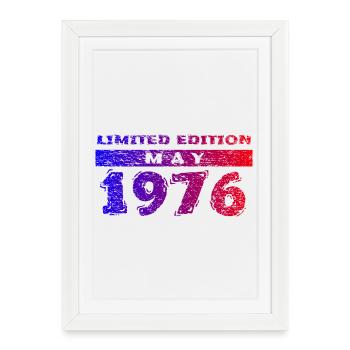 50e anniversaire Édition Limitée 05/1976 - Affiche encadrée (27 × 37 cm) - blanc - Devant