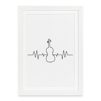 Violon Violon - Affiche encadrée (27 × 37 cm) - blanc - Devant