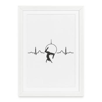 Aerialist Heartbeat Aerial Ring Lyra Air Ring - Framed poster (27 × 37 cm) - white - Front