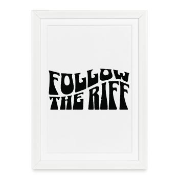 Suivez le riff - Affiche encadrée (27 × 37 cm) - blanc - Devant