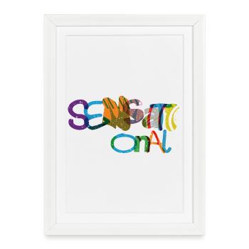 Sensationell wundervoll - Gerahmtes Poster (27 × 37 cm) - Weiß - Vorne