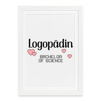 Bachelor's Degree Programme in Speech Therapy - Framed poster (27 × 37 cm) - white - Front