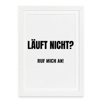 Doesn't Run Call Me Handyman Saying - Framed poster (27 × 37 cm) - white - Front