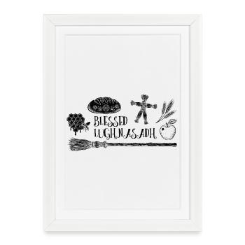Lughnasadh Lughnasa Lammas Festival - Affiche encadrée (27 × 37 cm) - blanc - Devant