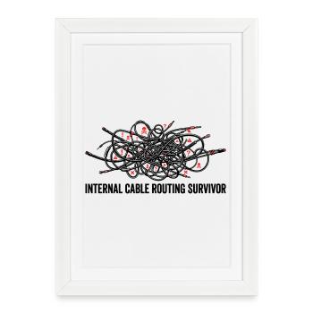 Internal Cable Routing Survivor - Framed poster (27 × 37 cm) - white - Front