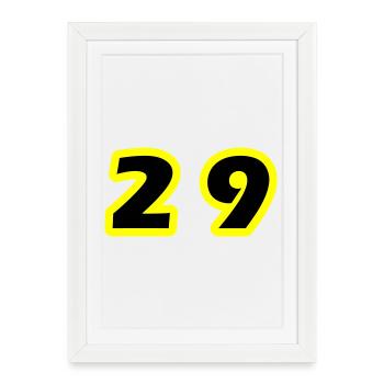 29 Symbole numérique - Affiche encadrée (27 × 37 cm) - blanc - Devant