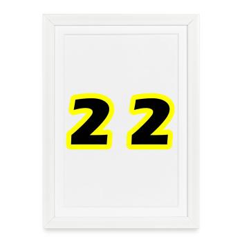 22 Symbole numérique - Affiche encadrée (27 × 37 cm) - blanc - Devant