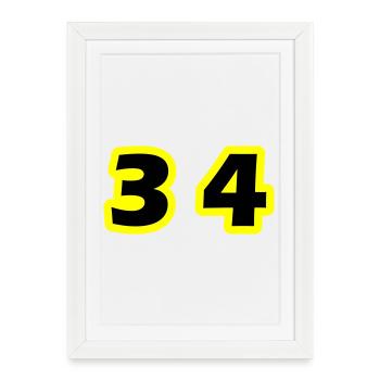 34 Symbole numérique - Affiche encadrée (27 × 37 cm) - blanc - Devant