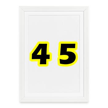 Symbole du chiffre 45 - Affiche encadrée (27 × 37 cm) - blanc - Devant