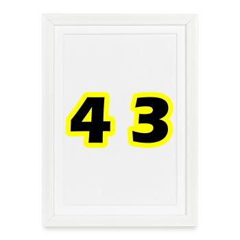 Symbole numérique 43 - Affiche encadrée (27 × 37 cm) - blanc - Devant