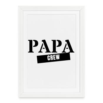 Équipe du Papa - Look assorti à la fête des pères en famille - Affiche encadrée (27 × 37 cm) - blanc - Devant
