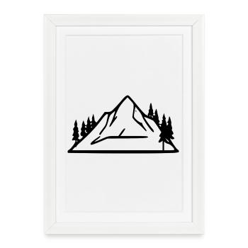 Cadeau d’alpinisme en randonnée en montagne - Affiche encadrée (27 × 37 cm) - blanc - Devant
