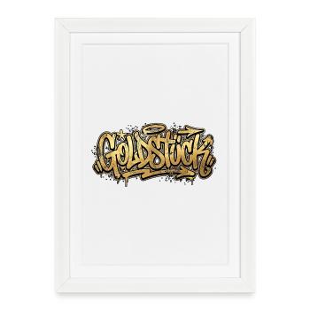 Goldstück Graffiti Hip Hop - Framed poster (27 × 37 cm) - white - Front