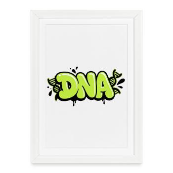 DNA Lettering Graffiti - Framed poster (27 × 37 cm) - white - Front