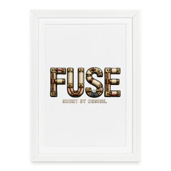 FUSE – Short by Design | Electric pun - Framed poster (27 × 37 cm) - white - Front