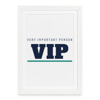 VIP College Lettering - Fête de l’équipe invitée d’honneur - Affiche encadrée (27 × 37 cm) - blanc - Devant