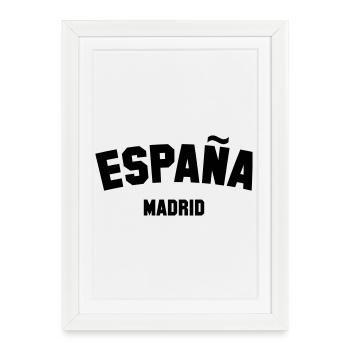 MADRID Espagne Espana Espagne - Affiche encadrée (27 × 37 cm) - blanc - Devant