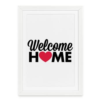 Coeur de Welcome Home - Affiche encadrée (27 × 37 cm) - blanc - Devant