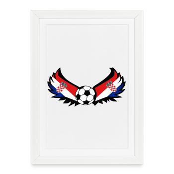 Soccer Croatia - Framed poster (27 × 37 cm) - white - Front