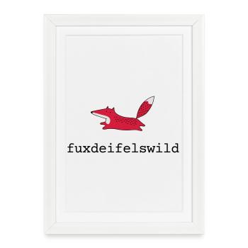 Renard de renard deifels sauvage - Affiche encadrée (27 × 37 cm) - blanc - Devant