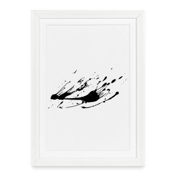 Paint splash image # - Framed poster (27 × 37 cm) - white - Front
