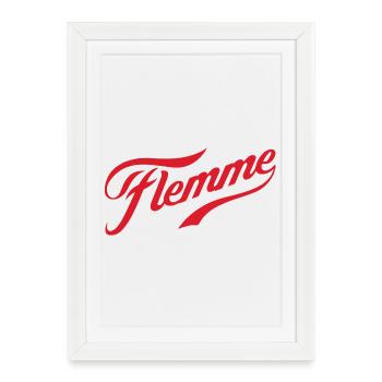 flemme - Affiche encadrée (27 × 37 cm) - blanc - Devant