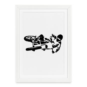 motorrad_12 - Framed poster (27 × 37 cm) - white - Front